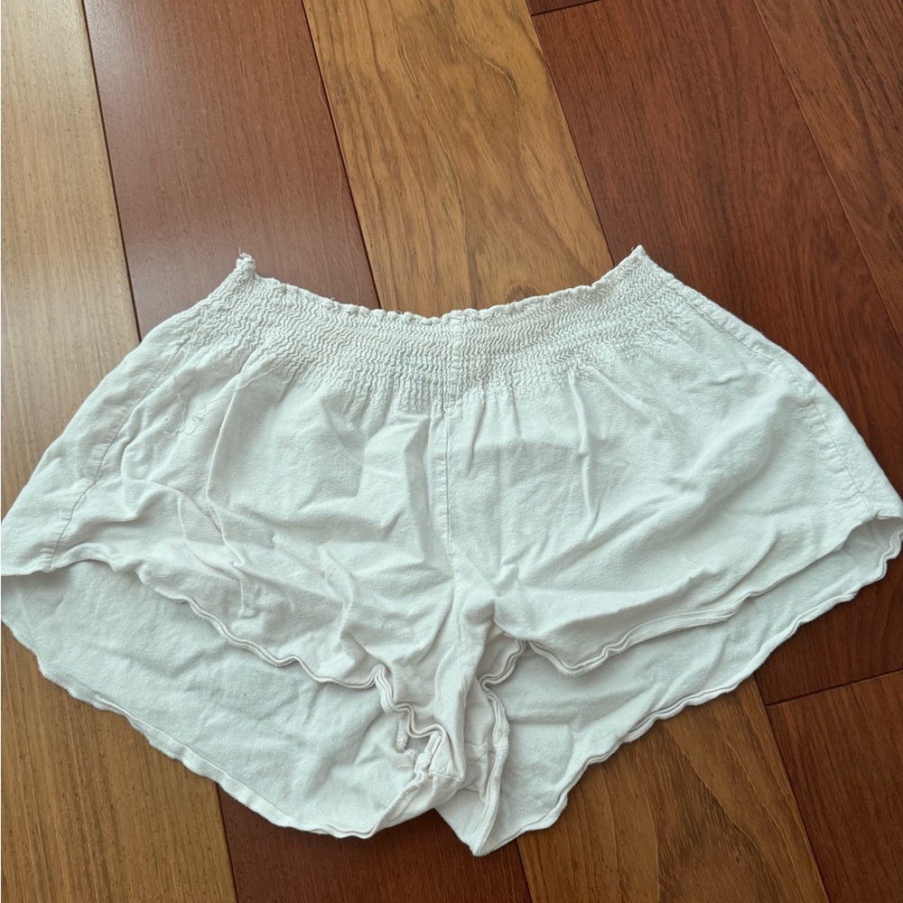 Brandy Melville White Comfy Flowy Shorts